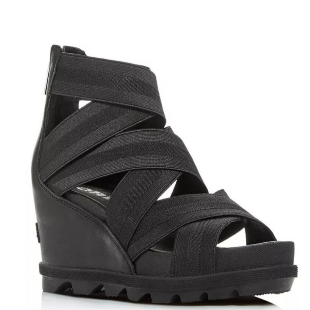 Sorel Joanie black strap sandal sz 8